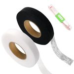 Redamancy 2 Pack Wonder Web Hemming Tape, 60 Meters Iron On Hemming Tape, Hemming Tape for Trousers, Hemming Tape for Curtains, for Splicing Fabrics, Trousers, Curtains, Clothes, 2cm Wide