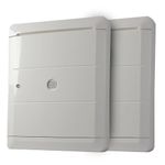 (Pair) Gas and Electric Meter Box Covers - Weather-Resistant Overboxes for DIY Repairs - Protect and Enhance Your Meters - Durable Meter Box Protection - (White)