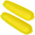 Chef Craft Select Plastic Corn Cob Dishes, 9.5 inches in Length 2 Piece Set, Yellow