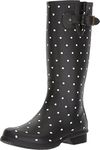 Chooka Women's Tall Memory Foam Rain Boot, Black, 9