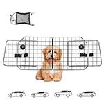 ERYTLLY Dog Car Barriers,Dog Barrier for SUV,Vehicles,Dividers,Pet Barriers Heavy Duty Wire Adjustable Dog Barrier with Front Seat Mesh Pet Barrier Net Organizer