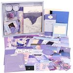 Retailio 348 Pcs Scrapbooking Kit, Vintage Aesthetic for Bullet Junk Journal, Stationery, A6 Grid Notebook, DIY Journaling Supplies, Birthday Craft Gift for Teen Girl Kid Women Purple 1