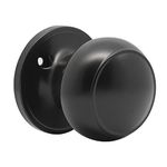 Probrico Black Dummy Door Knobs, Internal Door Knobs, Single Side Dummy Door Knobs(No Latch), 1 Pack