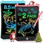 LCD Writing Tablet, 2 Pack Toddler Kids Toys, 8.5 Inch Coloring Books Drawing Pad, Travel Essentials Stocking Stuffers for Kids, Toys Birthday Christmas Gifts for Girls Boys Age 3-8