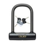 Via Velo Heavy-Duty Pro Mini Bike U Lock - 20CrMnTi Steel Anti-Theft Lock with Keys and Sold Secure Gold Approval for Scooter Electric Folding Bikes Electric Scooters