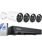 Reolink 4K+ 8CH PoE CCTV Security Camera System, 4X 12MP Security Camera Outdoor with Person/Vehicle Detection, Color Night Vision, 2TB HDD for 24/7 Recording, 2-Way Audio, RLK8-1200B4-A