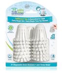 TubShroom Toss 21pk Disposable Bath Tub Drain Strainers - Hair Catcher Snare for Shower Bathtub to Prevent Clogged Drains, Traps Human and Pet Hair, One Year Supply (White)