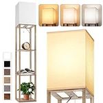 Floor Lamp with Shelves for Living 