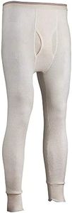 Indera Traditional Long Johns Thermal Underwear for Men in Tall Sizes, Natural, 3X