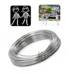 GREENARTZ 33ft Silver Aluminum Wire 1.5mm for Craft Modelling and Stop Animation