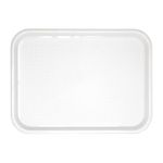 Olympia Kristallon Fast Food Tray, Large Size: 450 x 350 mm/ 17.75 x 13.75 inch, White Polypropylene, Plastic Rectangular Restaurant Serving Tray, Commercial Bistro and Home Use, GF997