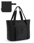 bagsmart Tote Bag for Women, Large Foldable Tote Bag, Handbags & Shoulder Bags with Zipper for Travel, Beach, Gym, Work, School