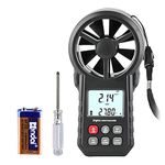 Digital Anemometer, Handheld Wind Speed Meter with Temperature/Humidity Sensor, USB & Bluetooth Connectable Air Flow Meter Wind Gauge for CFM/Drone/HVAC/Sailing/Surfing/Kite Flying