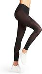 FALKE Women's Pure Matte 50 Denier Footless Tights, Designer Hosiery, Casual or Dress, Semi-Opaque Mid-Thick, Nylon, Black (Black 3009), M, 1 Pair