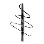 RENEE Superdense Eyebrow Pencil with Spoolie - Black, Smudge Proof, Waterproof, Highly Pigmented for Fill in Brow Gaps, Smooth One-Swipe Precision Application, Enriched with Vitamin C & Jojoba Oil