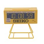 Seiko Classic Rectangular Yellow Digital Plastic Light Weighted Alarm Table Clock (Size: 10.4 x 2.9 x 9 CM | Weight: 140 grm | Color: Yellow)