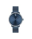 Movado Bold Shimmer Women's Swiss Qtz Chrono Stainless Steel and Mesh Bracelet Casual Watch, Color: Blue (Model: 3600780), Blue, Quartz Watch