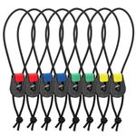 SAMSFX Fishing Rods Belt Quick Rod Ties for Casting Rods, Spinning Rods & Fly Rods, 8PCS, 4 Colors Mixed C