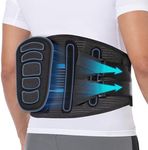 Fit Geno Back Brace for Lower Back Pain Women & Men: Adjustable Back Brace with Lumbar Support Pad - Immediate Pain Relief for Work Sports and Rest (Large)