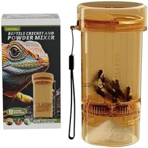 COZYWELL Cricket Calcium Powder Mixer for Reptiles,Easy-to-Use Cricket Keeper Calcium Shaker for Even Coating, Reptile Nutrition Dispenser Accessory for Bearded Dragon Gecko Lizard Turtle