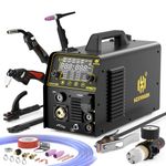 HZXVOGEN Plasma Cutter Welder Combo, 6 in 1 Multiprocess MIG Gas/Gasless/HF TIG/Stick/Cutting/MIG Spot, 200A 220V Aluminum MIG Welder IGBT Inverter Welding Machine with Synergic/Man Mode(HVM270)