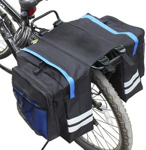 AIMALL Waterproof Bike Pannier Bag - 12.4"x10.2"x6.3" 840D Oxford Rear Rack Cycling Bag with Reflective Straps, Universal Fit for Bicycle Commuting/Touring
