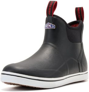 SUREWAY Men's Waterproof Ankle Deck Boots, All Black, Size 9