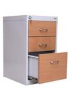 Shubham Furniture Drawer Cabinet | 3 Drawer Box | Home Office Cabinet | Pedestal 3 Drawer | Study Table Cabinet Off White