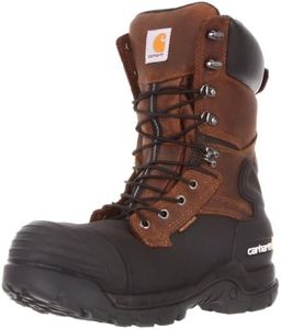 Carhartt Men's 10" Waterproof Insulated PAC Composite Toe Boot CMC1259,Brown Oiltan/Black Coated,11 M US