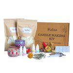 iKalaa Candle Making KIT | Soy Wax | Tin Container | Wick Holder | Scented KIT & More