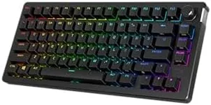 HyperX Alloy Rise 75 Wireless – Hot-Swappable 75% Mechanical Gaming Keyboard, PC, Up to 80 Hours Backlighting On, Dual Wireless 2.4GHz & Bluetooth