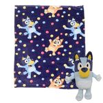 Northwest Bluey Character Hugger Pillow & Silk Touch Throw Blanket Set, 40" x 50", Hooray