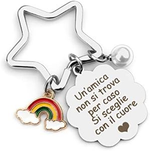 BOMEON Portachiavi Amicizia Regali Migliore Amica Regalo Amica Compleanno Speciale Idee Regalo Natale Portachiavi Laurea Regalo Donna Personalizzati Regali Compleanno Donna Regali Amica Regalo Laurea