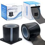Black Dental Barrier Film 4x6 inches Tattoo Plastic Wrap with Dispenser Box, 2 Rolls Dental Protective Cover Adhesive Tape Sheet Perforated Transparent Film Dressing - 1 Roll of 1200 Sheets