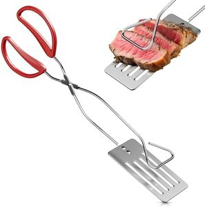 Long Barbeque Grill Tongs Spatula - Utensil Set Portable Grill Tongs for Cooking Gripper Kitchen Spatula Stainless Steel Hamburger Spatula - Barbecue Grill Tong Spatula Set Flat Top Grill Accessories