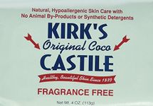 Kirk's Castile: Coco Castile Bar Soap, Fragrance Free 4 oz (2 pack)