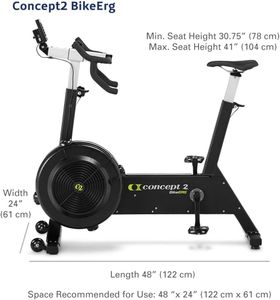 Concept2 BikeErg Exercise Bike with PM5 Monitor – Indoor Cycling