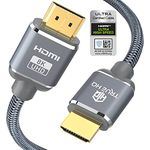 True HQ Ultra High Speed HDMI Cable 2.1 Certified 2M Premium 8K HDMI Cable Ultra HD 48Gbps | 8K@60Hz 4K@120Hz 144Hz RTX3080 PS5 Xbox Series X | VRR eARC HDCP 2.2/2.3 Dolby HDR10 4:4:4 LG OLED TV