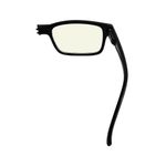 (Must Buy Both Eye) Black-Right Eye +4.00 Computer Blue Light Blocking Reading Glasses with Different Strength for Each Eye