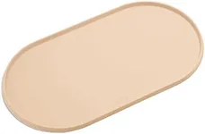 Wild One - Dog & Cat Placemat for Food & Water - Silicone, Non-Slip, Non-Toxic - Great for Travel - Standard (Tan)