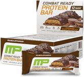 MusclePharm Combat Sport Bar, Chocolate Peanut Butter Cup, High Protein Bars, Combat Cravings, Fuel Performance & Meet Energy Demands, 20g Protein from Whey Protein, 5g Fiber, Gluten Free, 12 Bars
