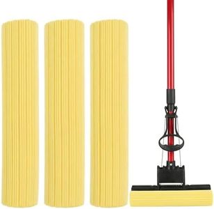 Healeved 3 Pack Mop Heads Replacement Sponge Refill for Household Floor Cleaning Washable Mop Pads Compatible with Squeeze Durable Head Refill 11.42X2.36X1.57In