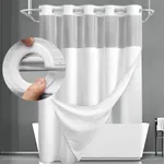 YellyHommy No Hook Shower Curtain w