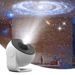 ALLOMN Planetarium Star Projector, LED Globe Galaxy Projector with 13 Film Discs, Starry Sky Night Light Projector Lamp Moon Night Light for Kids Adults Ceiling Bedroom Living Room (Black-White)