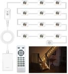 Ameistor Intelligent Stair Lights Motion Sensor Indoor, Stick On LED Step Lights Indoor Staircase Lighting, Dimmable, 3000K-6000K (16 Stairs)