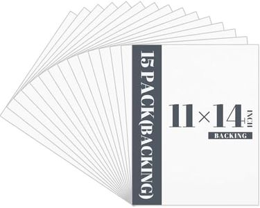 Prudiut 15 Pack 11x14 Backing Boards Only, Uncut White Mat Board Acid Free Mat Board for Photos, Prints, Artworks