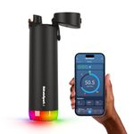 Hidrate Spark Stainless Steel Pro Smart Water Bottle - Tracks Water Intake With Bluetooth, Led Glow Reminder When You Need To Drink - Chug Lid, 21Oz, Black, Pack Of 1, 21 Ounces