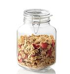 Bormioli Rocco Fido Glass Square Jar, 67.75oz, Clear