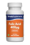 Folic Acid (Vitamin B9) 400mcg | 360 Fast Release and Easy-to-Take Tablets = Up to 1 Year Supply | Vegan & Vegetarian Friendly | Pregnancy Care | Manufactured in The UK