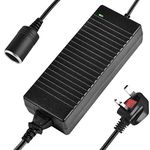 Shentian Power Supply Cigarette Lighter Socket AC to DC Adapter 110V-240V to 12V 10A Car Power Charger Converter Black